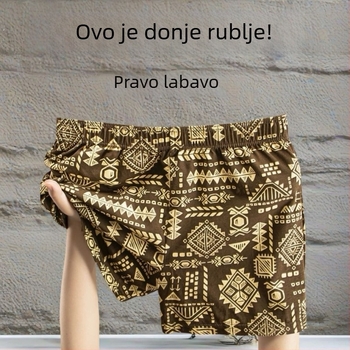 Muške pamučne bokserice, prozračne, slobodan kroj, visokog struka, pleteni materijal