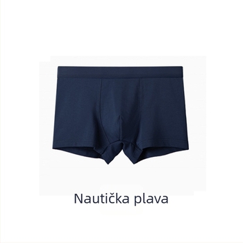 Muške pamučne bokserice, srednji pojas, jednobojne, četiri sezone, glavni materijal 95–100% pamuk, podstava prepona 100% pamuk