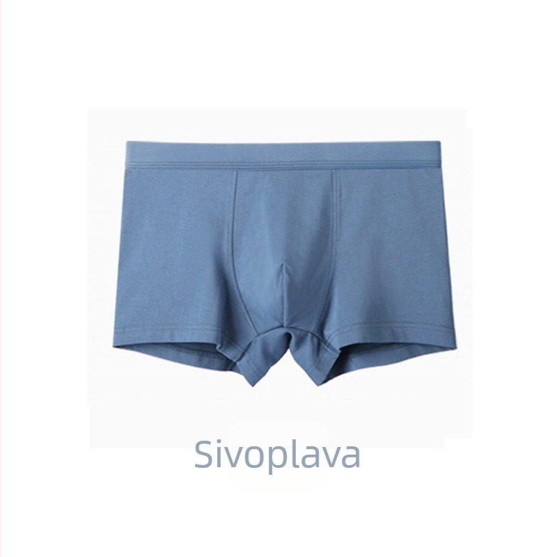 Muške pamučne bokserice, srednji pojas, jednobojne, četiri sezone, glavni materijal 95–100% pamuk, podstava prepona 100% pamuk