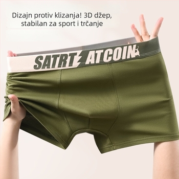 Muške pamučne bokserice s antibakterijskim grafenom, prozračne, plus veličina