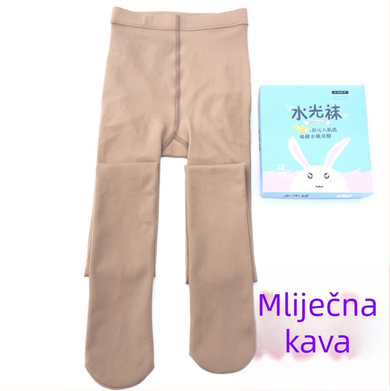 Tijice s fleeceom za jesen-zimu, boja kože kavasto-siva
