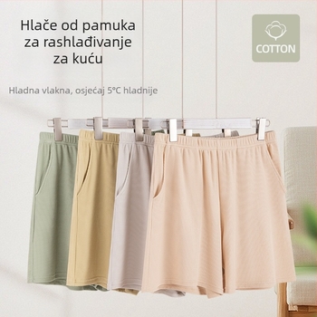 Pidžama šorts s vafla uzorkom, srednji pojas, prozračan, brzo se suši, bez šavova