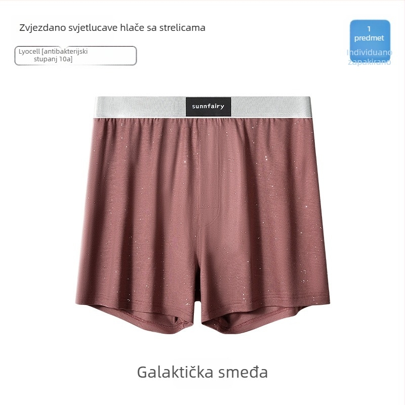 Lyocell hlače za spavanje – Lyocell tkanina 90–95%, podstava prepona od viskoze 90–95%, prozračnije, antibakterijske, bez šavova, srednji pojas