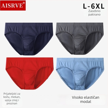 Muške gaćice od modalnog materijala, prozračne, oblikovanje tijela, srednji pojas, visoka elastičnost