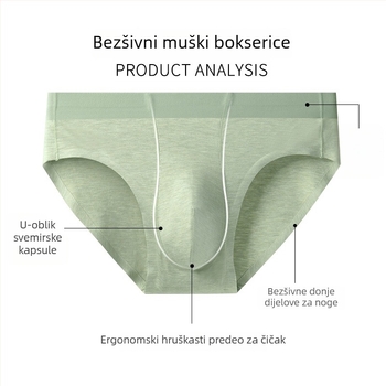 Muške gaćice od viskoze, maskirni uzorak, sportski dizajn, srednji pojas