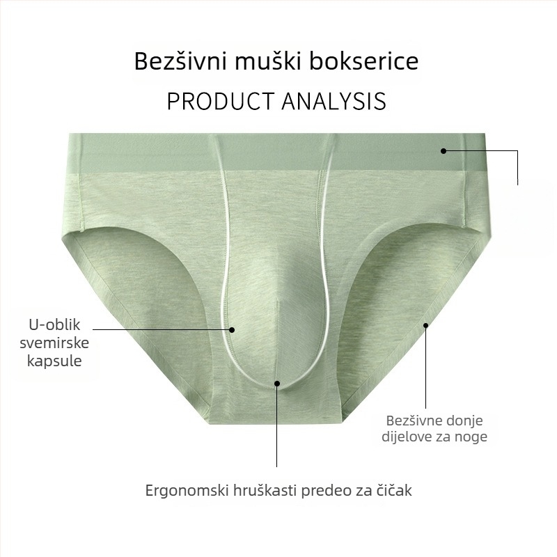 Muške gaćice od viskoze, maskirni uzorak, sportski dizajn, srednji pojas