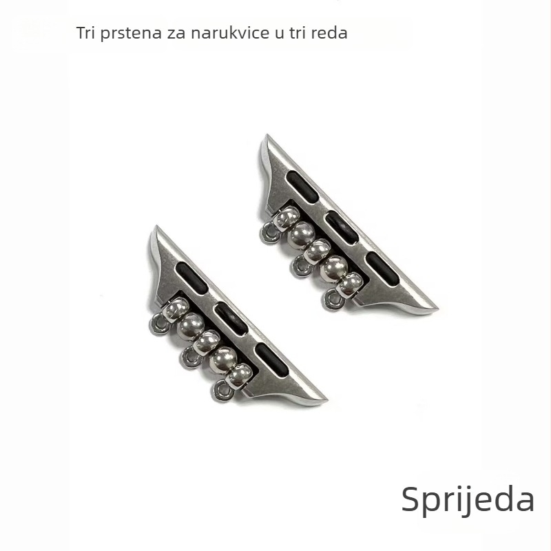 Pleteni narukvica za Apple Watch s perlicama – DIY konektor remena, metalna kopča od čelika