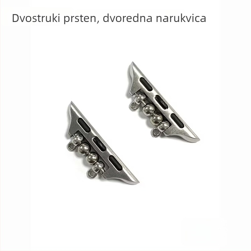 Pleteni narukvica za Apple Watch s perlicama – DIY konektor remena, metalna kopča od čelika