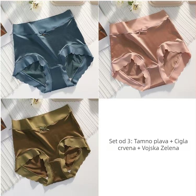 Ženske gaćice od pamuka s pamukom u preponskom dijelu, srednji pojas, zatezanje trbuha