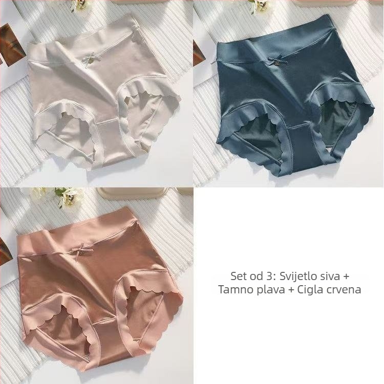 Ženske gaćice od pamuka s pamukom u preponskom dijelu, srednji pojas, zatezanje trbuha