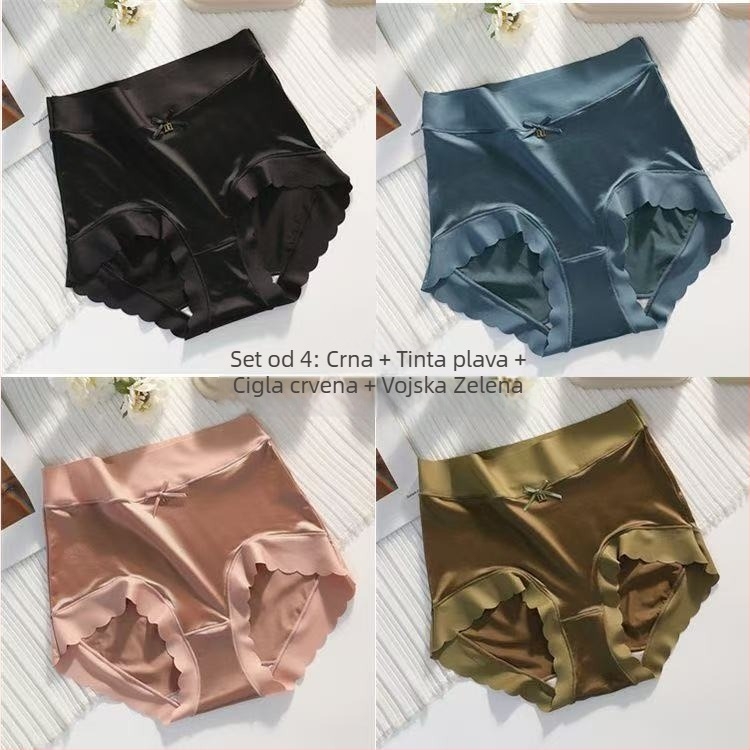 Ženske gaćice od pamuka s pamukom u preponskom dijelu, srednji pojas, zatezanje trbuha