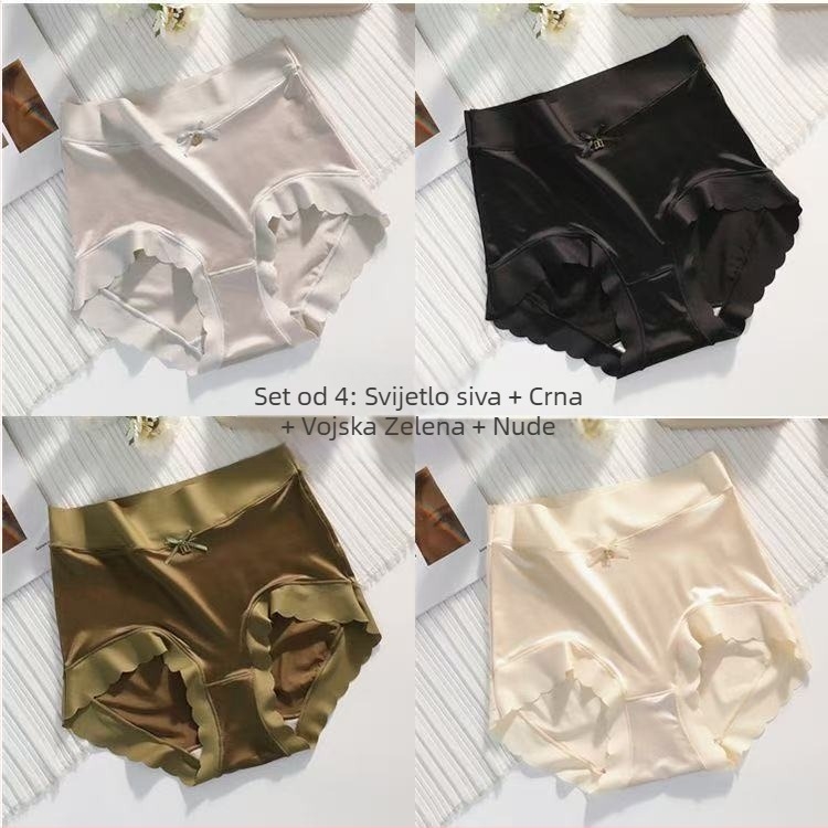 Ženske gaćice od pamuka s pamukom u preponskom dijelu, srednji pojas, zatezanje trbuha