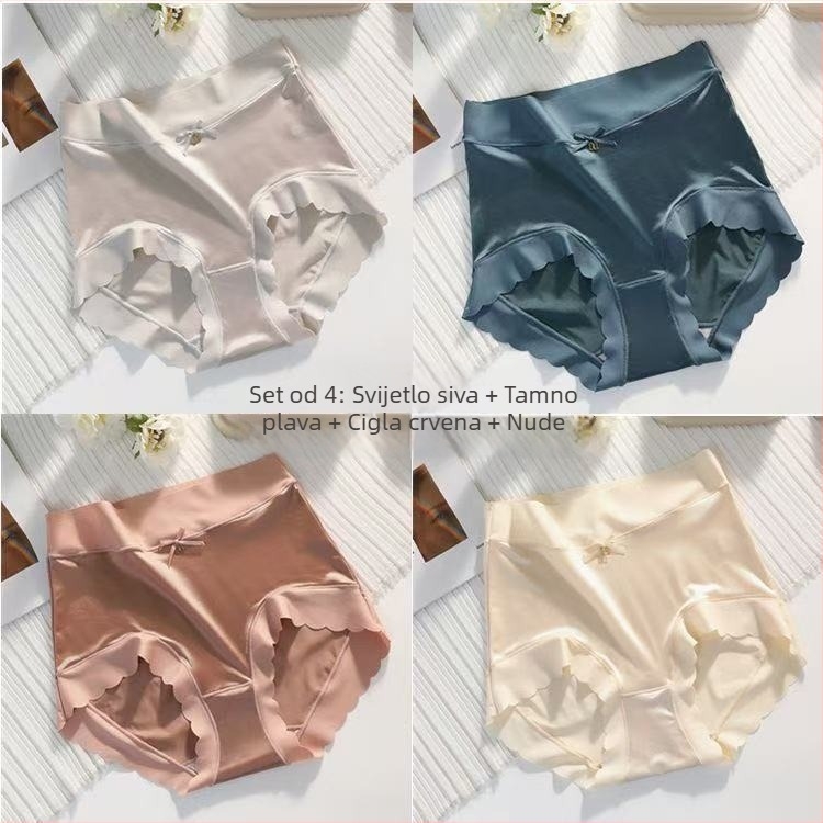 Ženske gaćice od pamuka s pamukom u preponskom dijelu, srednji pojas, zatezanje trbuha