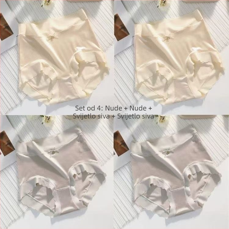 Ženske gaćice od pamuka s pamukom u preponskom dijelu, srednji pojas, zatezanje trbuha