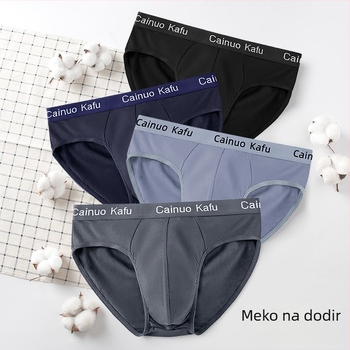 Muške gaćice s srednjim strukom, prozračna milk silk pleteni materijal s poliesterom, podižu gluteus, sportski stil