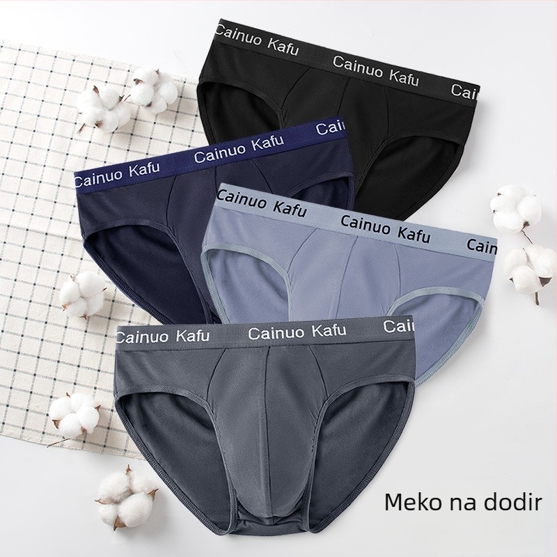 Muške gaćice s srednjim strukom, prozračna milk silk pleteni materijal s poliesterom, podižu gluteus, sportski stil