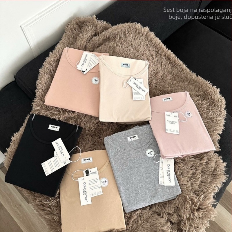 Ženski toplinski komplet od 100% pamuka – bazni sloj s dugim rukavom i hlače, 90–95% pamuk, gustoća 161–180 g/m², mekan na dodir, topao