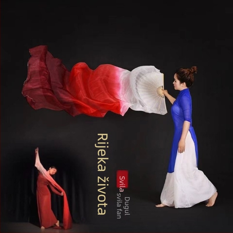 Svileni fans za kineski klasični ples | Brend Dry Dragon Drama Factory | Odrasli | Ljeto 2024