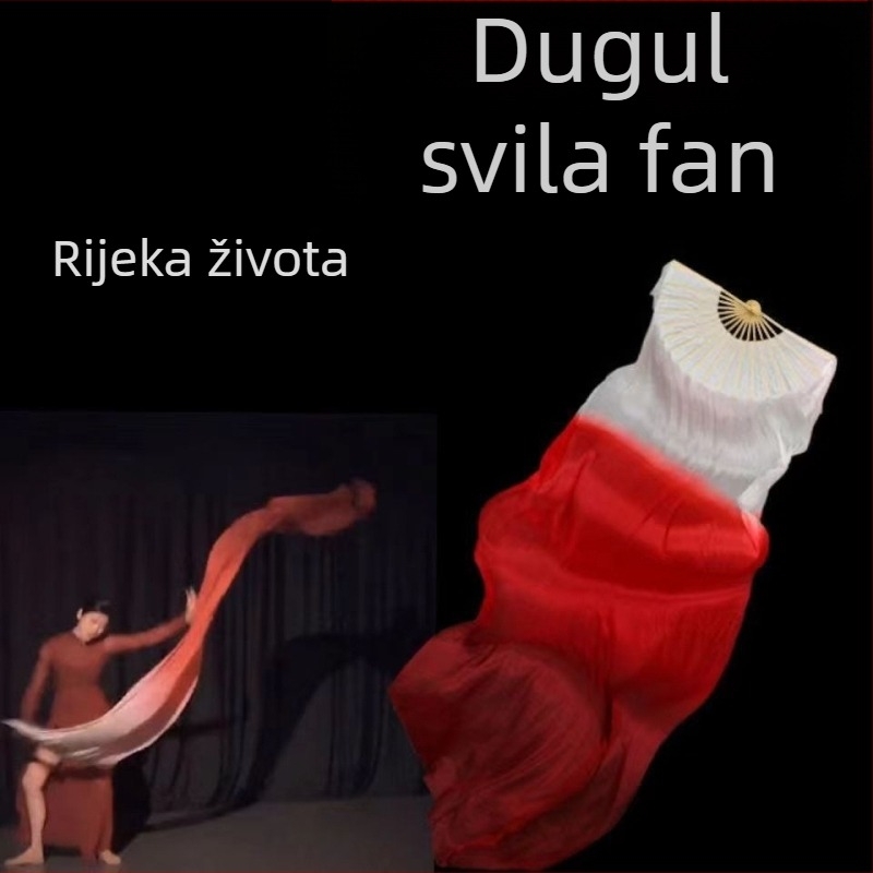 Svileni fans za kineski klasični ples | Brend Dry Dragon Drama Factory | Odrasli | Ljeto 2024
