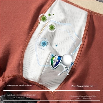 Muške bokserice, prozračne i antibakterijske, vlakno regenerirane celuloze, jednostavno pletenje, srednji pojas