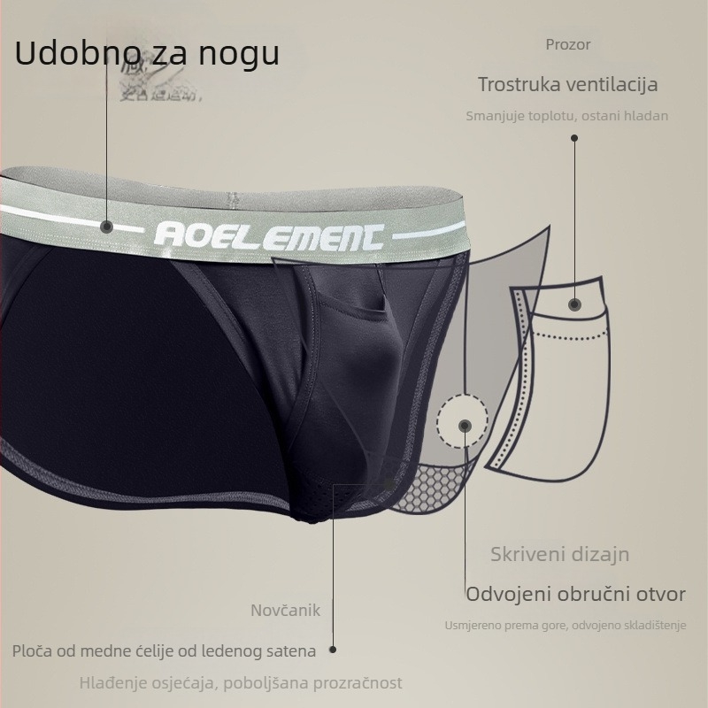 Muške briefs od pletenog viskoznog materijala 90–95%, niski struk, jednobojne, podstava za prepona od najlona 80–90%