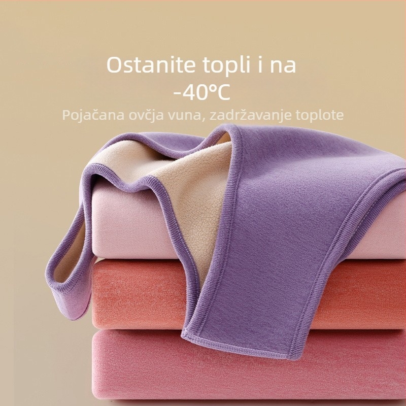 Ženski termalni vest s fleec podstavom, dvostruki sloj, okrugli ovratnik, osnovni sloj od poliestera