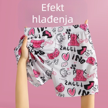 Muške bezšivne bokserice od ledenog svile, opušten kroj, plus veličina, prozračno kućno nošenje