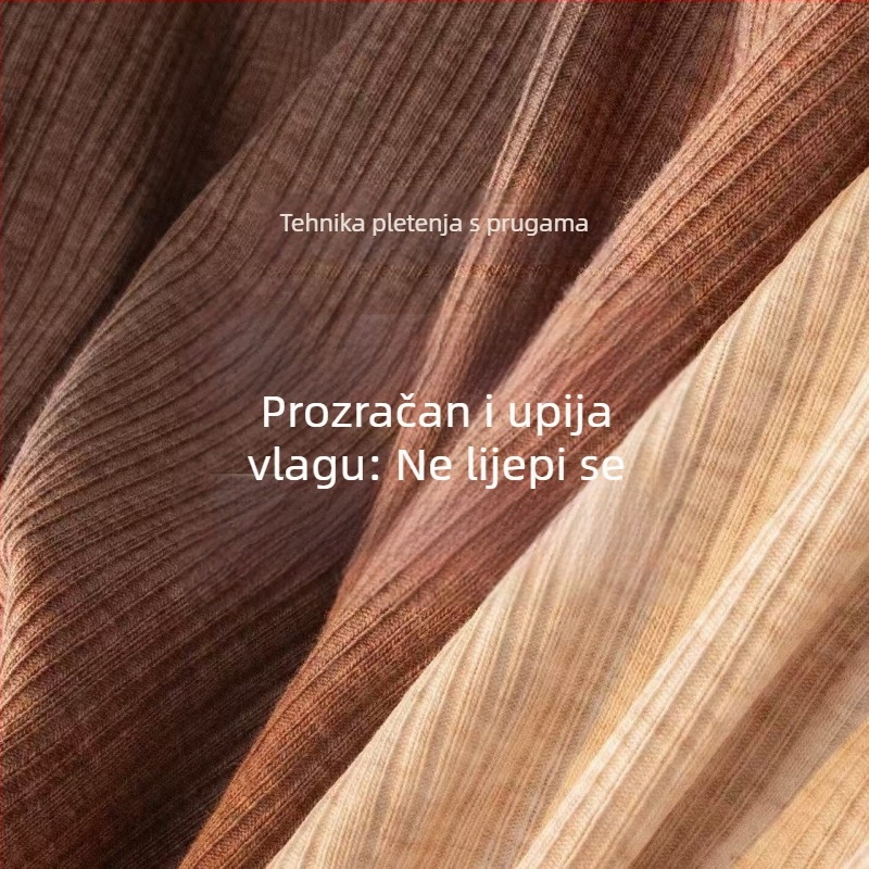Muške bokserice s teksturiranim prugama, mekani pamuk, Melard stil, udoban širok kroj