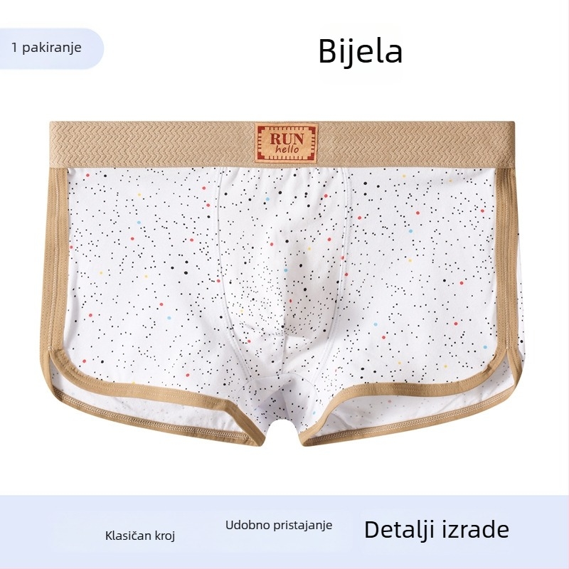 Muške bokserice od pamuka, prozračne i udobne, s printsom kozmičkog zvjezdanog neba.