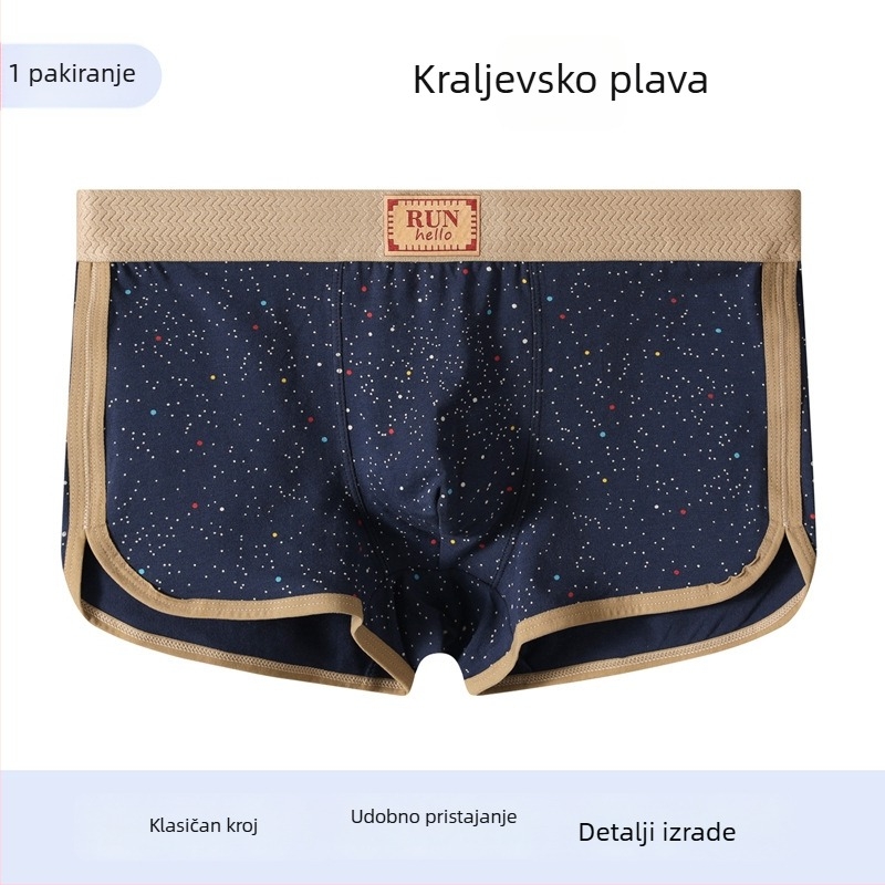 Muške bokserice od pamuka, prozračne i udobne, s printsom kozmičkog zvjezdanog neba.