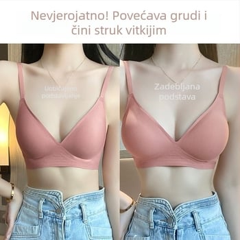 Bezšivna grudnjica s bočnim proširenjem od 6 cm i podizanjem od 4 cm, korejski stil za vizualno veći poprsje i vitkiji struk, oblikovanje leđa
