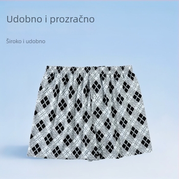Slobodne muške pidžama hlače s kariranim uzorkom, prozračne, kućna odjeća, srednji pojas, plus veličina