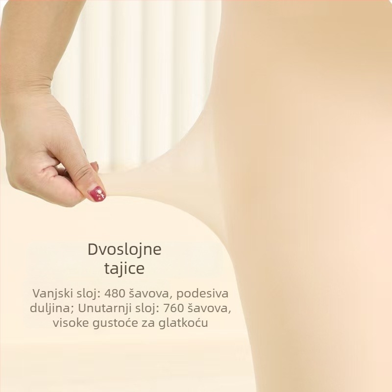 Ažurirane jesensko–zimske dvostruko slojevite najlonke u nijansi kože, prirodan izgled golih nog, s unutarnjom toplom podstavom