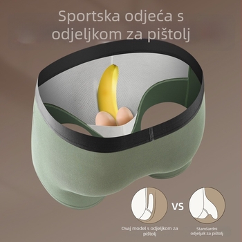 Muške sportske bokserice od modala 60S, produžena dužina, antibakterijske, prozračne, s odvojenim preponama