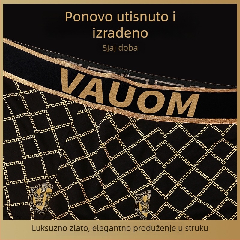 Muške prozračne bokserice s tiskom, od poliestera, bez šavova, srednji pojas, uzorak 21571381