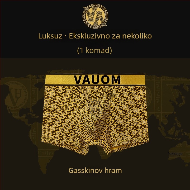 Muške prozračne bokserice s tiskom, od poliestera, bez šavova, srednji pojas, uzorak 21571381