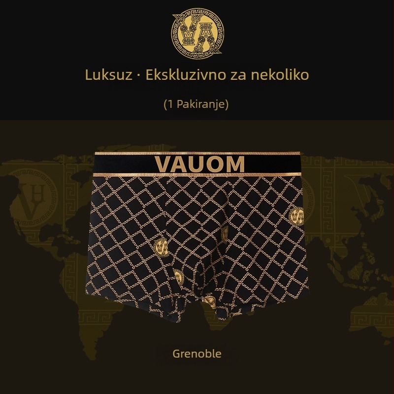 Muške prozračne bokserice s tiskom, od poliestera, bez šavova, srednji pojas, uzorak 21571381