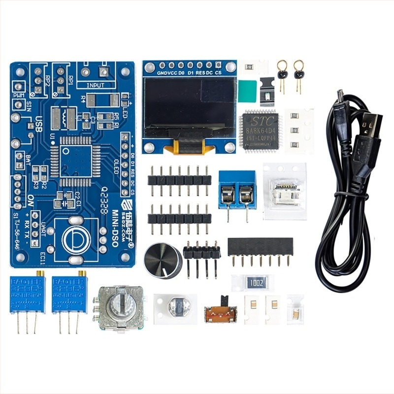 Set osciloskopa s LCD zaslonom za edukaciju mikrokontrolera (Model TJ-56-646; Marka: Wulu Electronics)