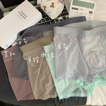 Muške bokserice od Ice Silk, prozračne i brzo sušeće, 3D honeycomb džep, pleteni najlon materijal