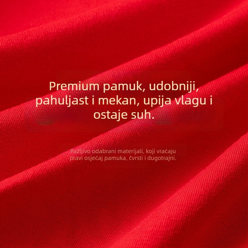 Muške pamučne bokserice, srednje visine struka, jednofarbne, prozračne i antibakterijske, 95–100% pamuka