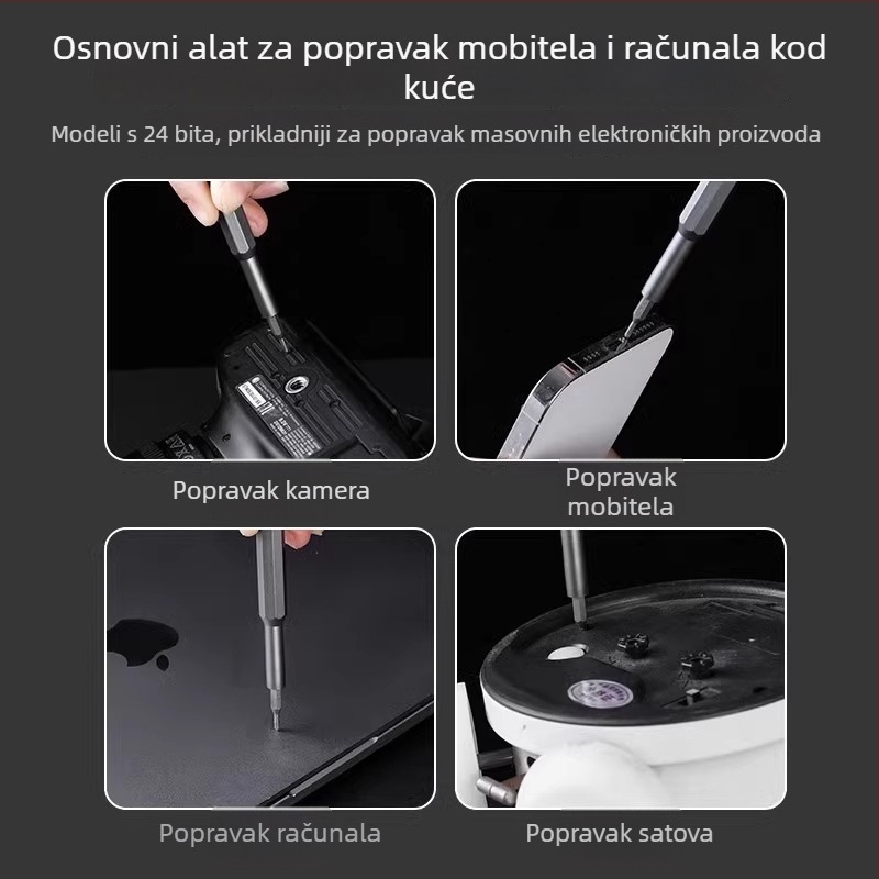 Friendly magnetski set odvijača 24-u-1 za popravak i rastavljanje mobitela, 25-u-1 bitovi za računala i naočale, alati od ugljičnog čelika