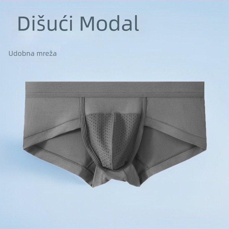 Muške gaćice s mrežom, prozračan modal, brzo sušenje, srednji pojas