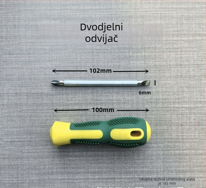 Xiongfeng magnetski odvijač od čelika 45#, križna i ravna glava, dvostrani