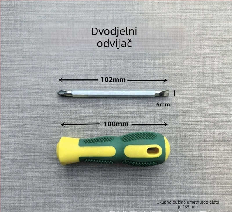 Xiongfeng magnetski odvijač od čelika 45#, križna i ravna glava, dvostrani