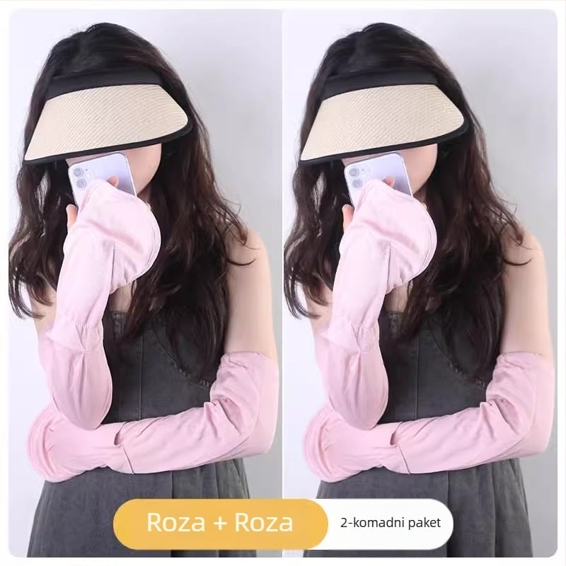 Rukavi za vožnju bicikla s UV zaštitom, Ice Silk tkanina, prozračni poliester, širok, udoban dizajn, pogodni za vožnju, putovanja i aktivnosti na otvorenom