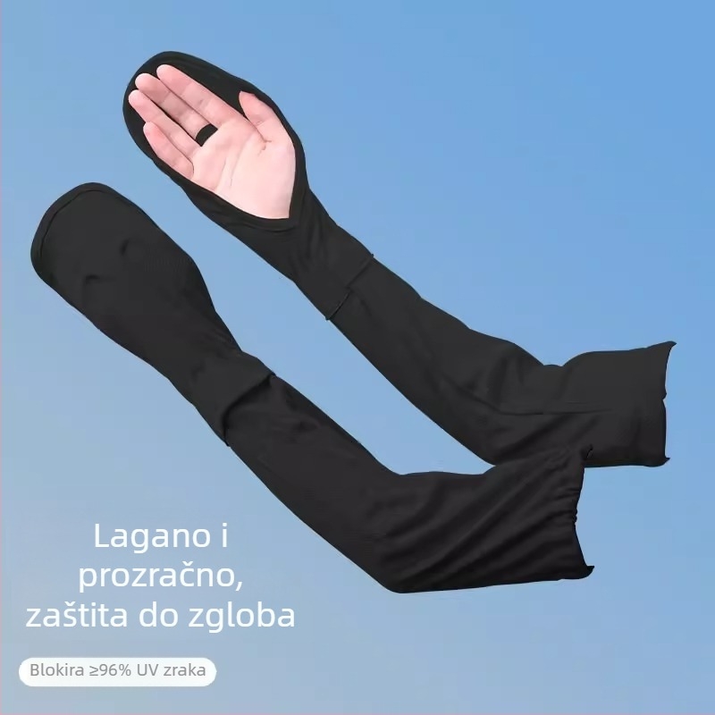 Rukavi za vožnju bicikla s UV zaštitom, Ice Silk tkanina, prozračni poliester, širok, udoban dizajn, pogodni za vožnju, putovanja i aktivnosti na otvorenom