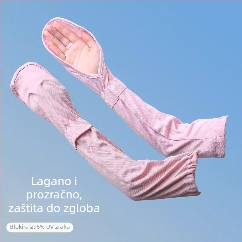 Rukavi za vožnju bicikla s UV zaštitom, Ice Silk tkanina, prozračni poliester, širok, udoban dizajn, pogodni za vožnju, putovanja i aktivnosti na otvorenom
