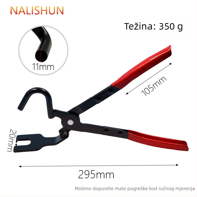 Klešta za demontažu ispušnog sustava automobila – čelik, 350 g, uklanjanje gumene podloge, uklanjanje stezne, uklanjanje viseće komponente ispuha