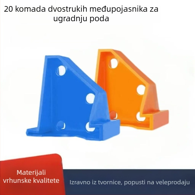 Shengjia 20-dijelni set podnih podloški za ugradnju drvenog poda, dvostruka glava, Zhejiang porijeklo