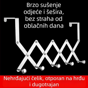 Nerđajući čelični kukica za radijator s izvučnim mehanizmom, otporna na koroziju i visoke temperature, nosivost, bez ugradnje